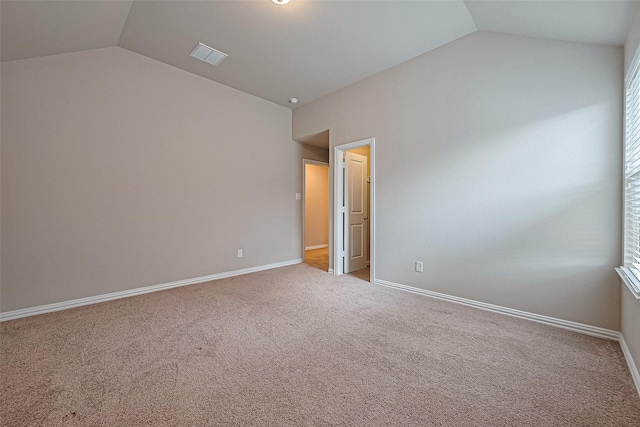6518 Nicholas Trl, Sugar Land, TX 77479 - unfurnished room featuring vaulted ceiling and carpet flooring