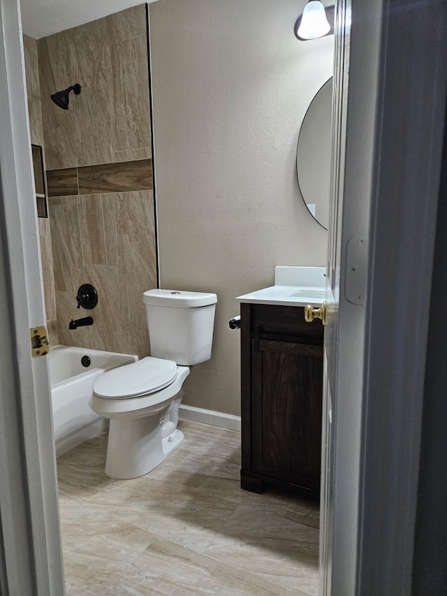 7022 Meadow Hawk Ct, Houston, TX 77041 - full bathroom with vanity, shower / washtub combination, and wood finished floors