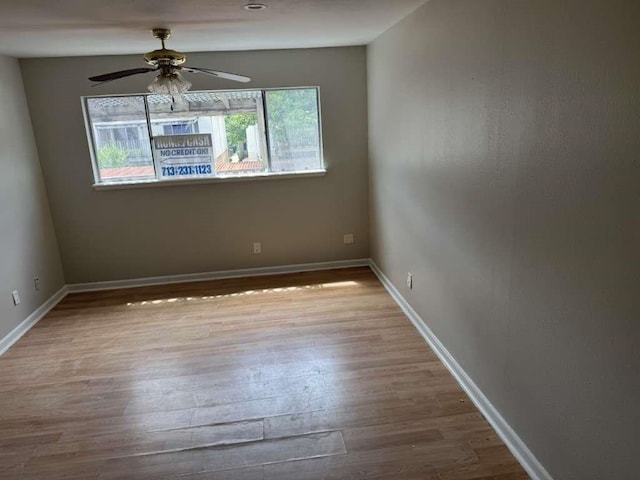 881 Wax Myrtle Ln Unit A, Houston, TX 77079 - spare room with wood finished floors and ceiling fan