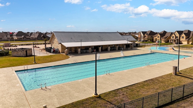 6222 Pelican Ridge Way, League City, TX 77573 - community pool featuring a residential view and a patio