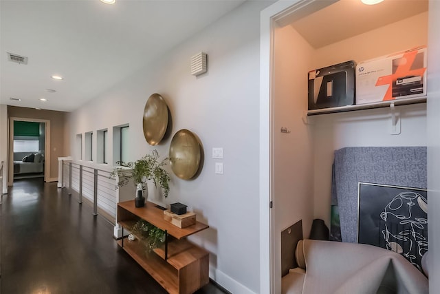 1906 Park St, Houston, TX 77019 - hall featuring recessed lighting and wood finished floors