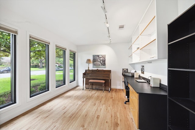 5171 Jason St, Houston, TX 77096 - office with track lighting and light wood-style flooring
