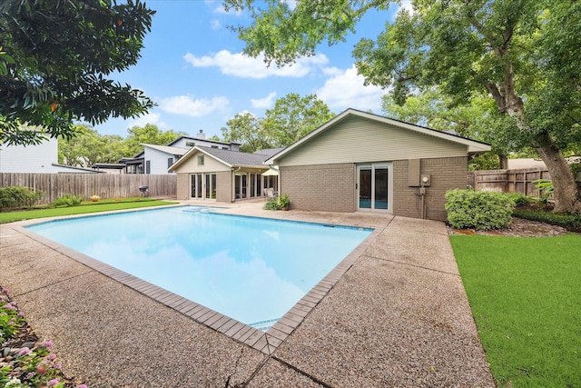 5171 Jason St, Houston, TX 77096 - view of pool with a fenced backyard and a patio area