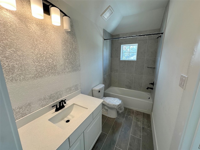 13085 Brookwood Bend Ln, Conroe, TX 77302 - full bathroom with wood finished floors, vanity, and shower / bath combination