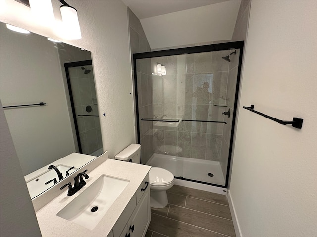 13085 Brookwood Bend Ln, Conroe, TX 77302 - full bath featuring vanity, a stall shower, and tile patterned floors