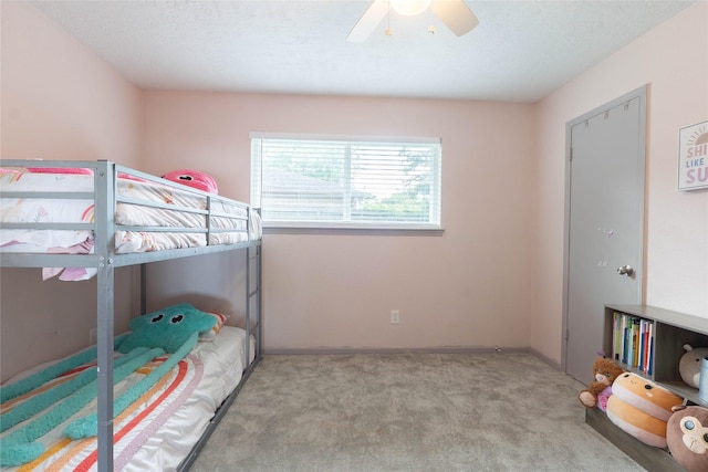 9106 Gustine Ln, Houston, TX 77031 - carpeted bedroom featuring a ceiling fan and baseboards