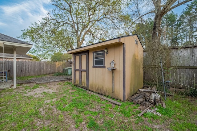 10323 Emerald Pine Dr, Houston, TX 77070 - view of shed with a fenced backyard
