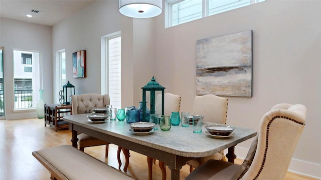 2611 Sherwin St, Houston, TX 77007 - dining space with light wood-type flooring