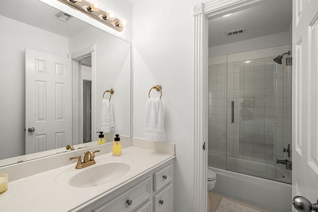 12927 Finch Brook Dr, Cypress, TX 77429 - bathroom featuring vanity and bath / shower combo with glass door
