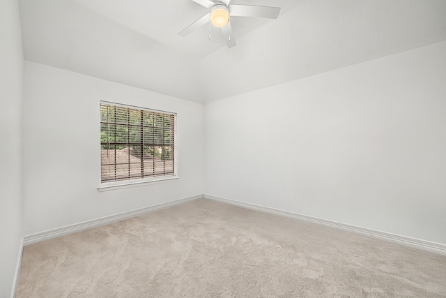 12927 Finch Brook Dr, Cypress, TX 77429 - carpeted empty room featuring lofted ceiling and a ceiling fan