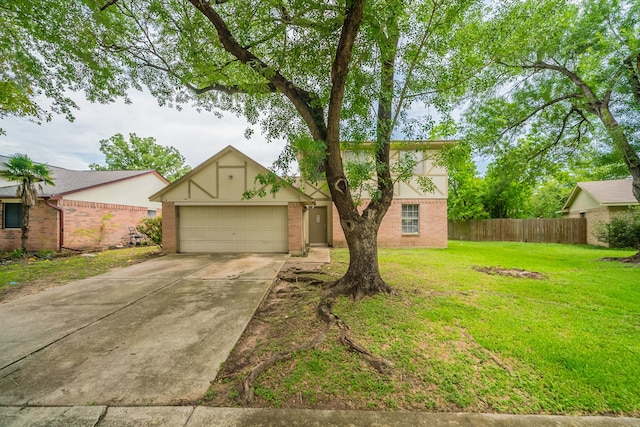 10006 Peachridge Dr, Houston, TX 77070 - view of front facade featuring brick siding, a garage, and concrete driveway