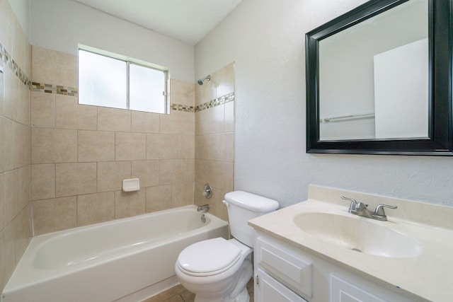 10006 Peachridge Dr, Houston, TX 77070 - full bathroom featuring vanity and washtub / shower combination