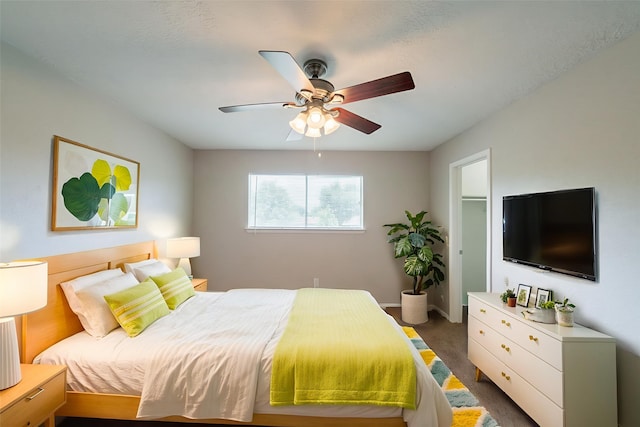 10006 Peachridge Dr, Houston, TX 77070 - bedroom featuring carpet floors and a ceiling fan