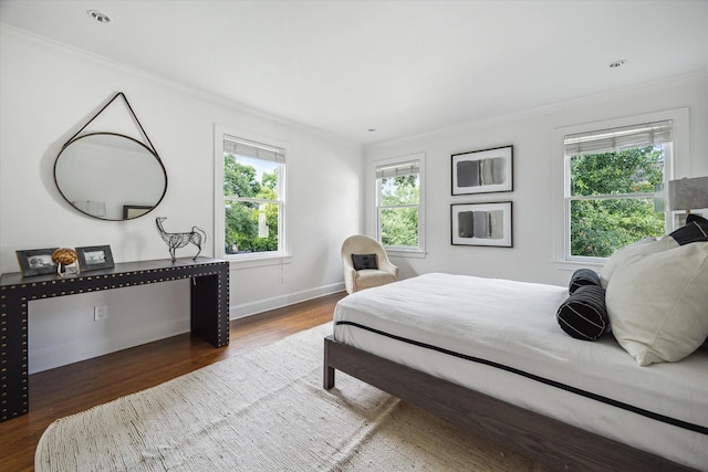 2037 Banks, Houston, TX 77098 - bedroom featuring ornamental molding and wood finished floors