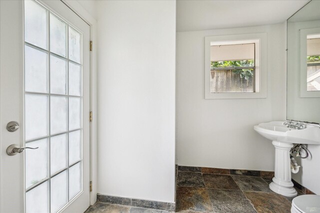 2037 Banks, Houston, TX 77098 - bathroom with stone tile floors and baseboards
