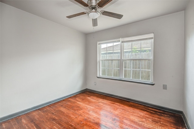 422 Gammon Dr, Houston, TX 77022 - empty room featuring wood finished floors and a ceiling fan