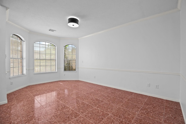 5110 Scottline Dr, Pasadena, TX 77505 - empty room with ornamental molding and granite tiled floors