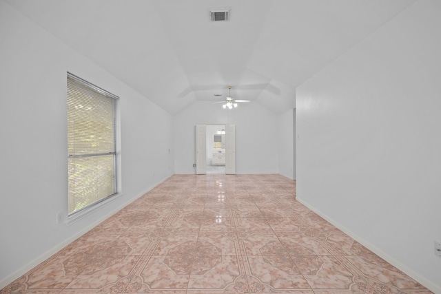 5110 Scottline Dr, Pasadena, TX 77505 - spare room with ceiling fan and lofted ceiling