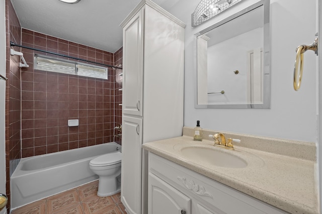 5110 Scottline Dr, Pasadena, TX 77505 - full bath featuring vanity, washtub / shower combination, and tile patterned floors