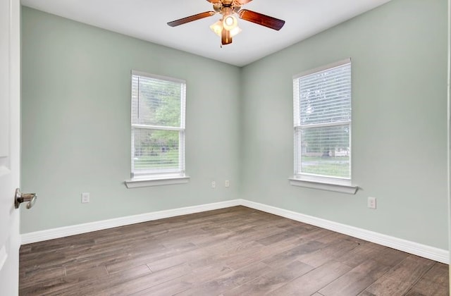 2245 Wilson St, Beaumont, TX 77703 - empty room featuring wood finished floors and a ceiling fan