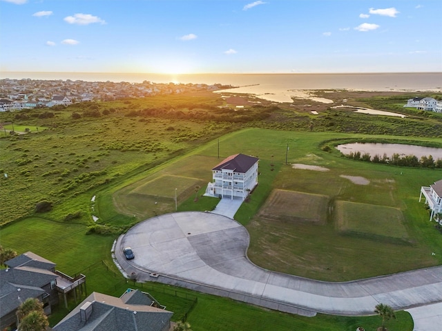 21330 Scissor Tail Ln, Galveston, TX 77554 - aerial view at dusk of a water view