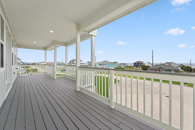 21330 Scissor Tail Ln, Galveston, TX 77554 - wooden terrace with a residential view