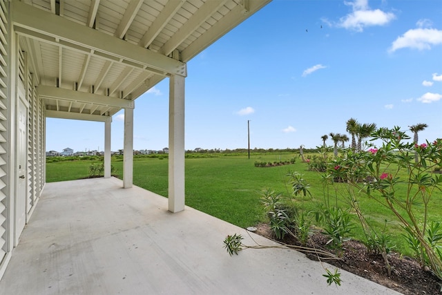 21330 Scissor Tail Ln, Galveston, TX 77554 - view of patio / terrace with a rural view