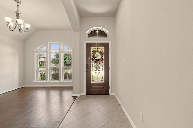 4211 Ponderosa Hills Ln, Katy, TX 77494 - entryway featuring a chandelier and lofted ceiling