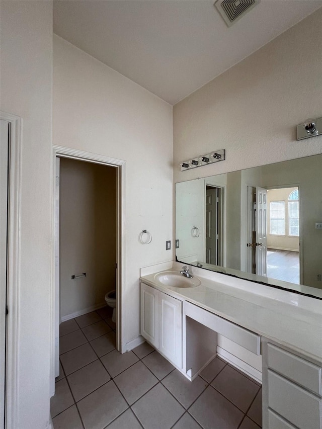 20019 Sterling Meadow Ct, Katy, TX 77449 - bathroom with tile patterned flooring and vanity