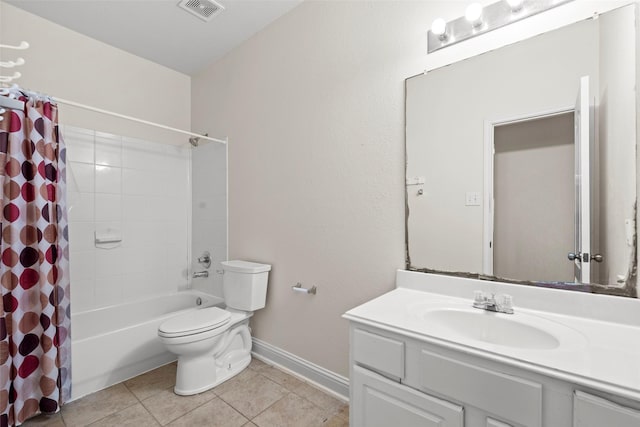 7622 Crestbrook Manor Ln, Cypress, TX 77433 - full bathroom with vanity, tile patterned flooring, and shower / bath combination with curtain