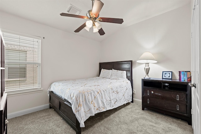 7622 Crestbrook Manor Ln, Cypress, TX 77433 - bedroom featuring lofted ceiling, carpet floors, and ceiling fan