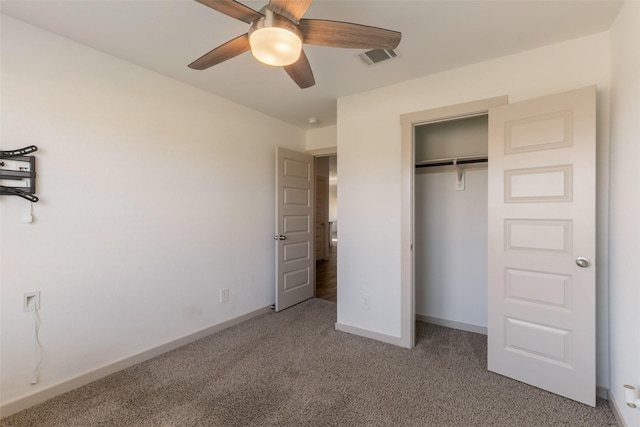 10627 Great Basin Dr, Rosharon, TX 77583 - unfurnished bedroom with light carpet, a closet, and a ceiling fan