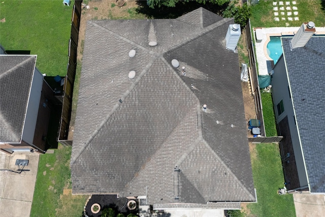 6511 Harcourt Bridge Dr, Houston, TX 77084 - view from above of property with a pool area