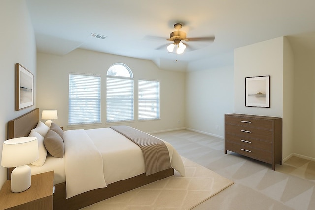 6511 Harcourt Bridge Dr, Houston, TX 77084 - bedroom featuring light carpet and a ceiling fan