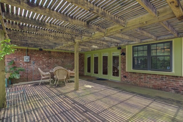 414 Daffodil St, Lake Jackson, TX 77566 - view of patio / terrace featuring a pergola and french doors