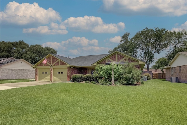 414 Daffodil St, Lake Jackson, TX 77566 - single story home with an attached garage, concrete driveway, brick siding, and a shingled roof