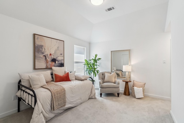 21514 Sunny Riverbank Cir, Cypress, TX 77433 - bedroom featuring carpet floors and high vaulted ceiling
