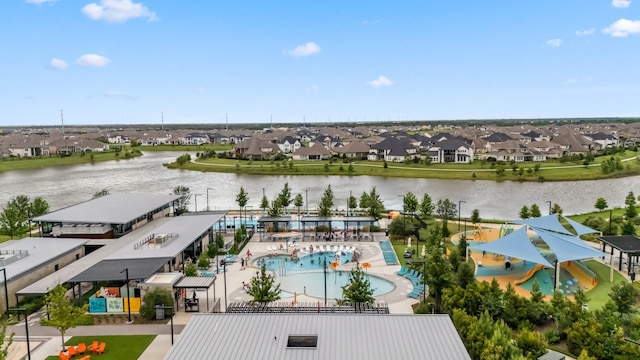 21514 Sunny Riverbank Cir, Cypress, TX 77433 - aerial perspective of suburban area featuring a large body of water