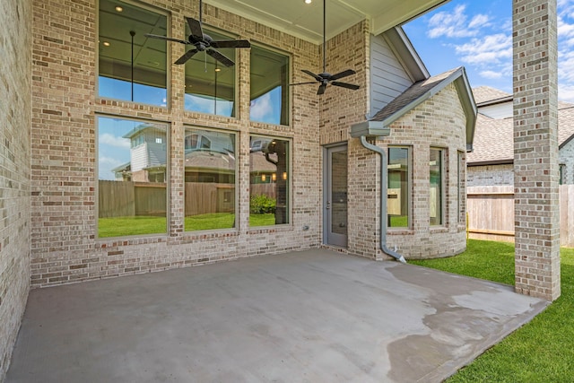 916 Wormwood Dr, League City, TX 77573 - view of patio featuring ceiling fan