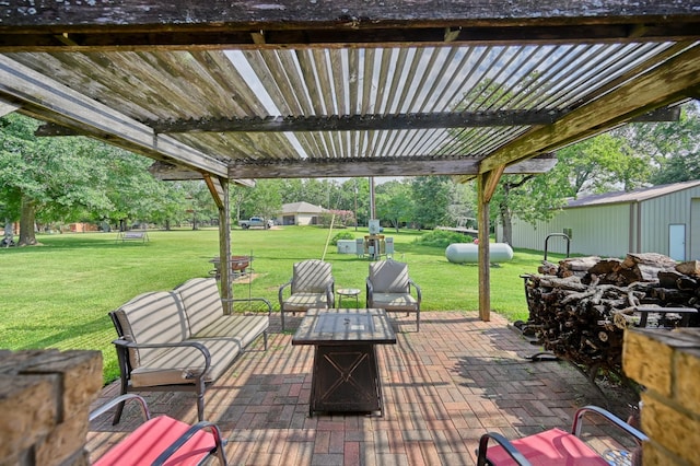 1950 Country Club Rd, Brenham, TX 77833 - view of patio / terrace with an outdoor hangout area