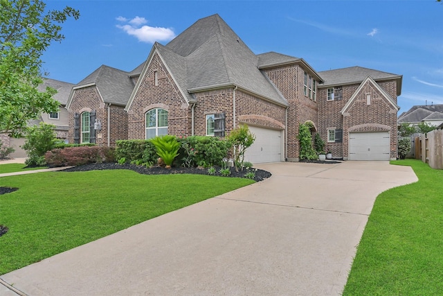 1107 Rymers Switch Ln, Friendswood, TX 77546 - view of front facade with brick siding, driveway, roof with shingles, and a garage