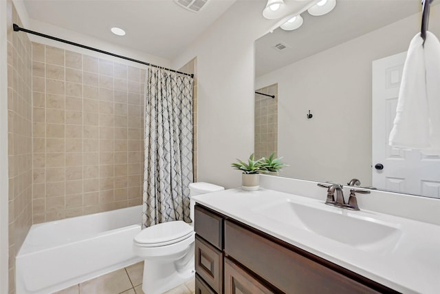 1107 Rymers Switch Ln, Friendswood, TX 77546 - bathroom featuring tile patterned floors, vanity, and shower / tub combo