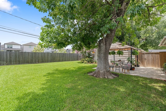 3006 Ann Arbor Dr, Houston, TX 77063 - fenced backyard featuring a patio area and a gazebo