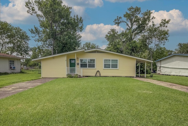 211 Magnolia St, Lake Jackson, TX 77566 - view of front of home featuring a front lawn and cooling unit