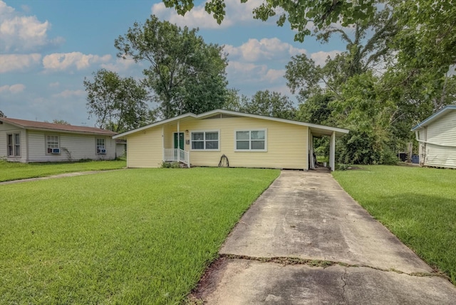 211 Magnolia St, Lake Jackson, TX 77566 - ranch-style home featuring concrete driveway and a front lawn