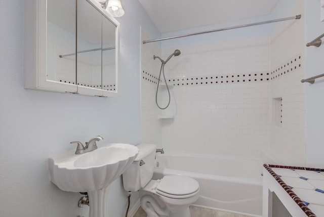 211 Magnolia St, Lake Jackson, TX 77566 - bathroom featuring toilet and bathtub / shower combination