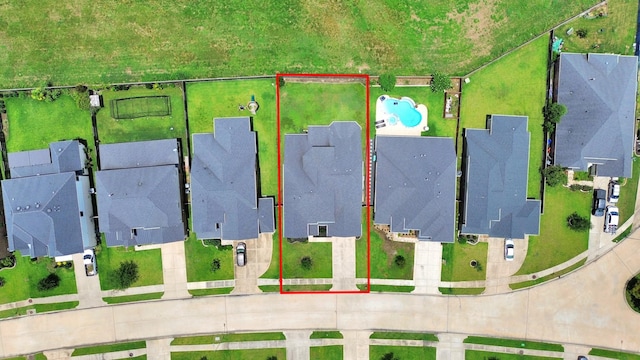 1831 Golden Cape Dr, Katy, TX 77494 - aerial view of residential area with property parcel outlined