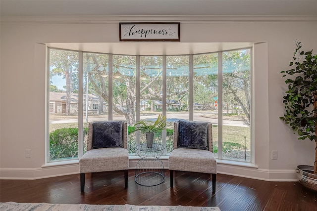 1714 Maux Dr, Houston, TX 77043 - sitting room featuring crown molding and wood finished floors