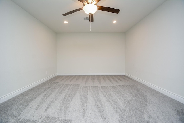 803 Cherokee Dr, Conroe, TX 77316 - unfurnished room featuring light carpet, recessed lighting, and ceiling fan
