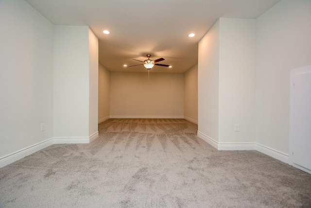 803 Cherokee Dr, Conroe, TX 77316 - carpeted empty room featuring recessed lighting and ceiling fan